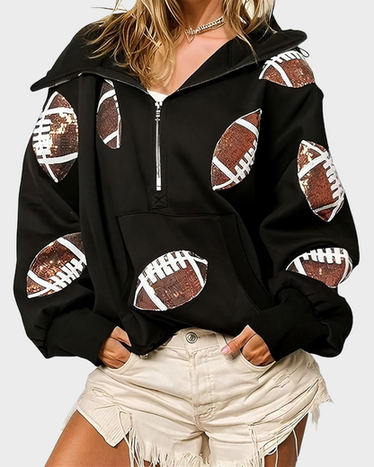 🧥 Long Sleeve Zip-Up Hoodie | Casual Loose-Fit Versatile Sports Jacket