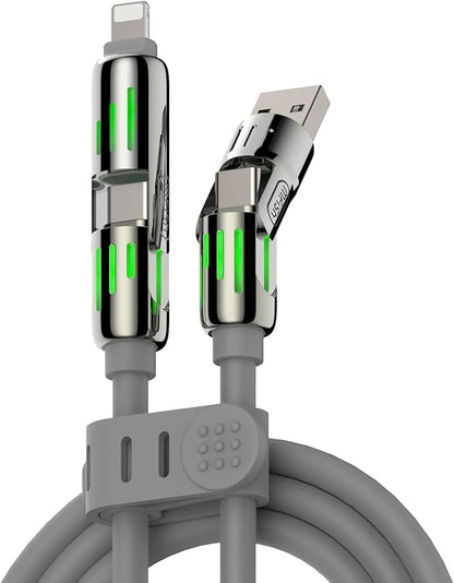 ✨ "4-in-1 Fast Charging Cable – 240W Universal USB Cord w/Case (6.6Ft)"