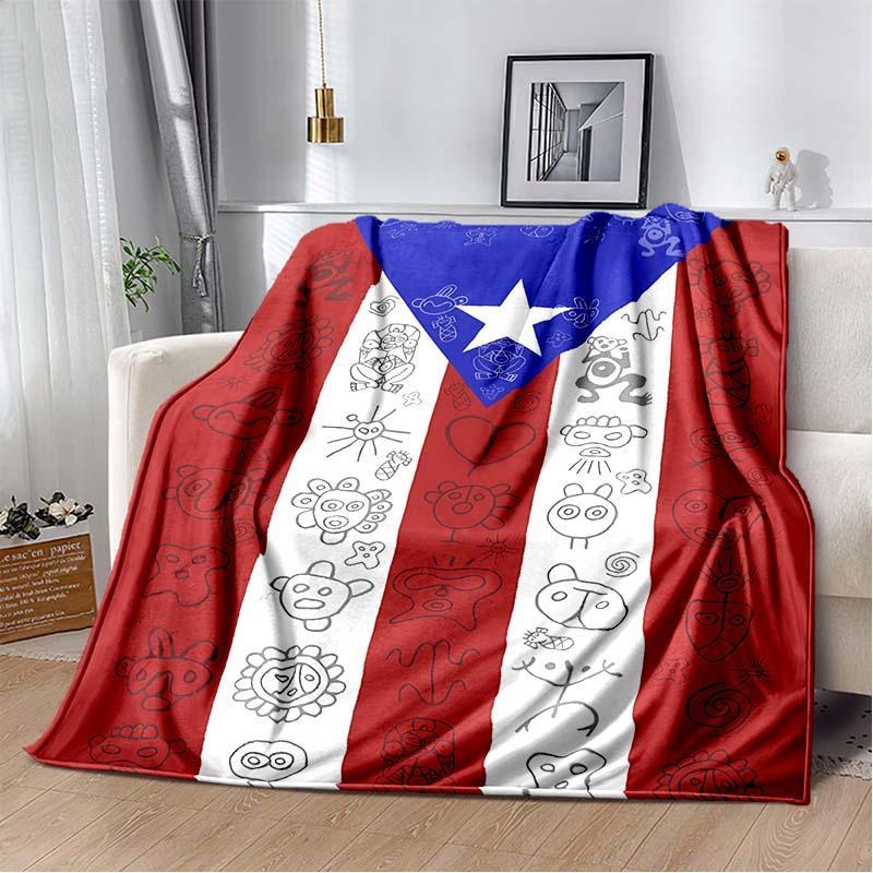 Puerto Rico Flag Pattern Blanket