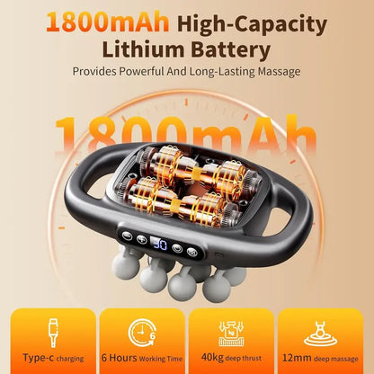 16-Head Massage Gun with 30 Levels: Deep Tissue Percussion for Back, Shoulder & Leg Pain Relief