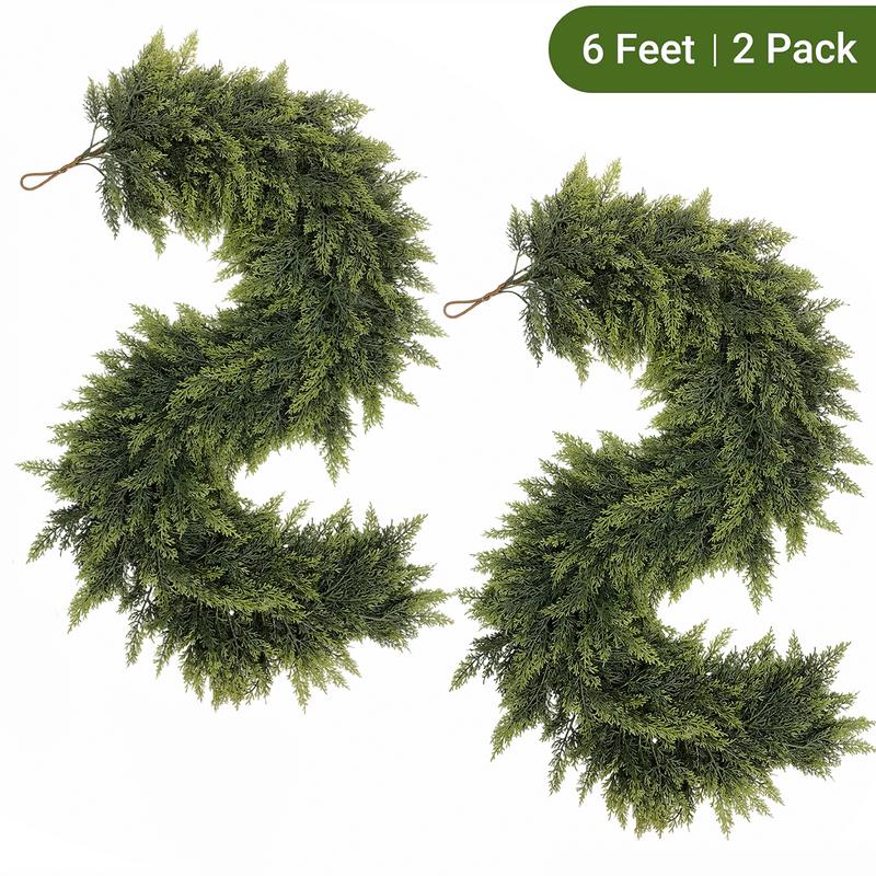2Pcs  Artificial Cedar Garlands