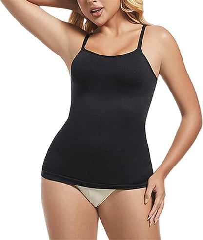 Scoop Neck Cami,Adjustable Strap Tummy Control Shaping Tank Tops for Women