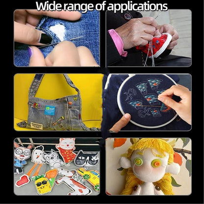 🧵 34PCS Big-Eye Steel Needle Set | Long & Thin for Quilting & DIY Sewing