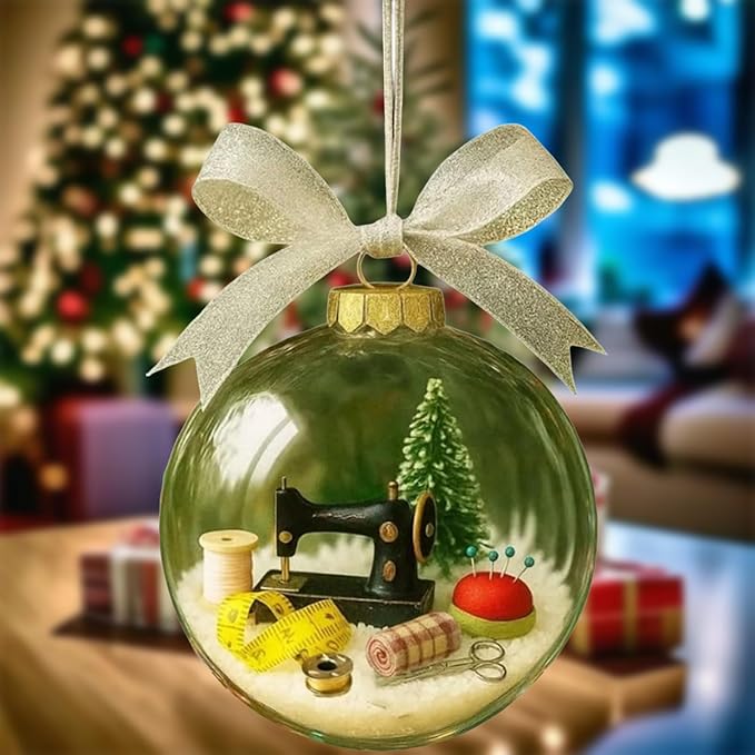 Holiday Sewing Snow Globe Ornament🎄