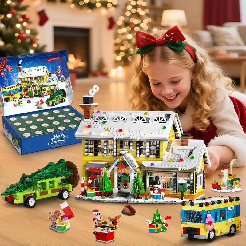 🏡✨ Build & Illuminate Your Dream Home! Mini Building Set for Creating Cozy Memories.