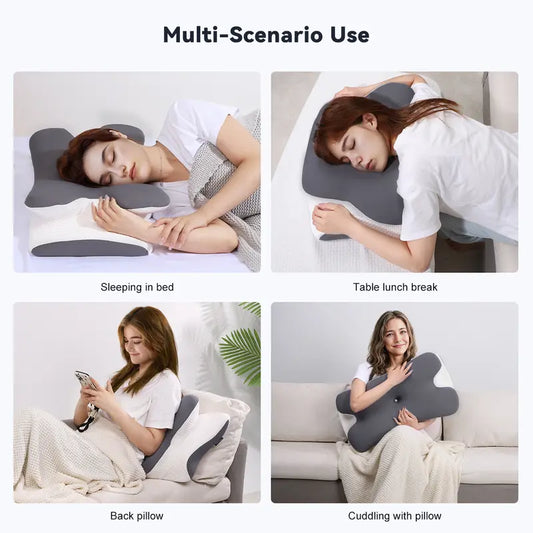 Ergonomic memory foam neck pillow ⚡， A pillow to relieve pain 💎， Mother's Day gift