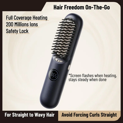 🔥 10 APEX Cordless Hot Brush | Ionic Ceramic Styler with Digital Display