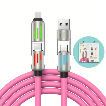 ✨ "4-in-1 Fast Charging Cable – 240W Universal USB Cord w/Case (6.6Ft)"