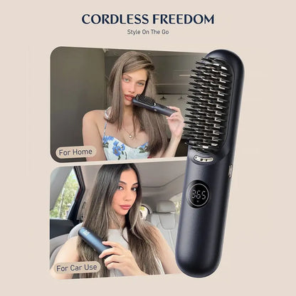 🔥 10 APEX Cordless Hot Brush | Ionic Ceramic Styler with Digital Display