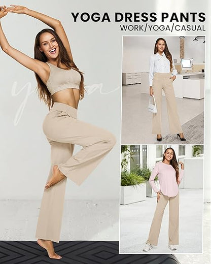 🌟Yoga pants women's high waisted elastic casual sports pants with pockets😍