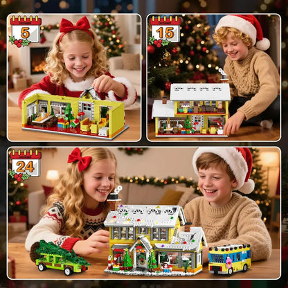 🏡✨ Build & Illuminate Your Dream Home! Mini Building Set for Creating Cozy Memories.