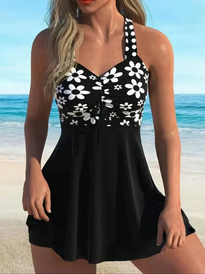 🔥👙2025 Women's V Neck Swimdress
