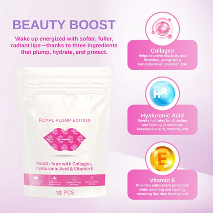 👄 Royal Plump Sleep Mouth Tape | Hydrate + Plump Lips