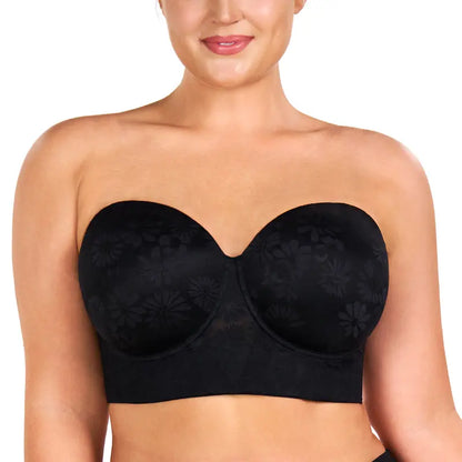💖 Plus Size Longline Half-Cup Corset Bra | Supportive Grippy Full Bust & Figure Bra