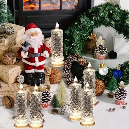 A set of 4 LED crystal candle lights ✨