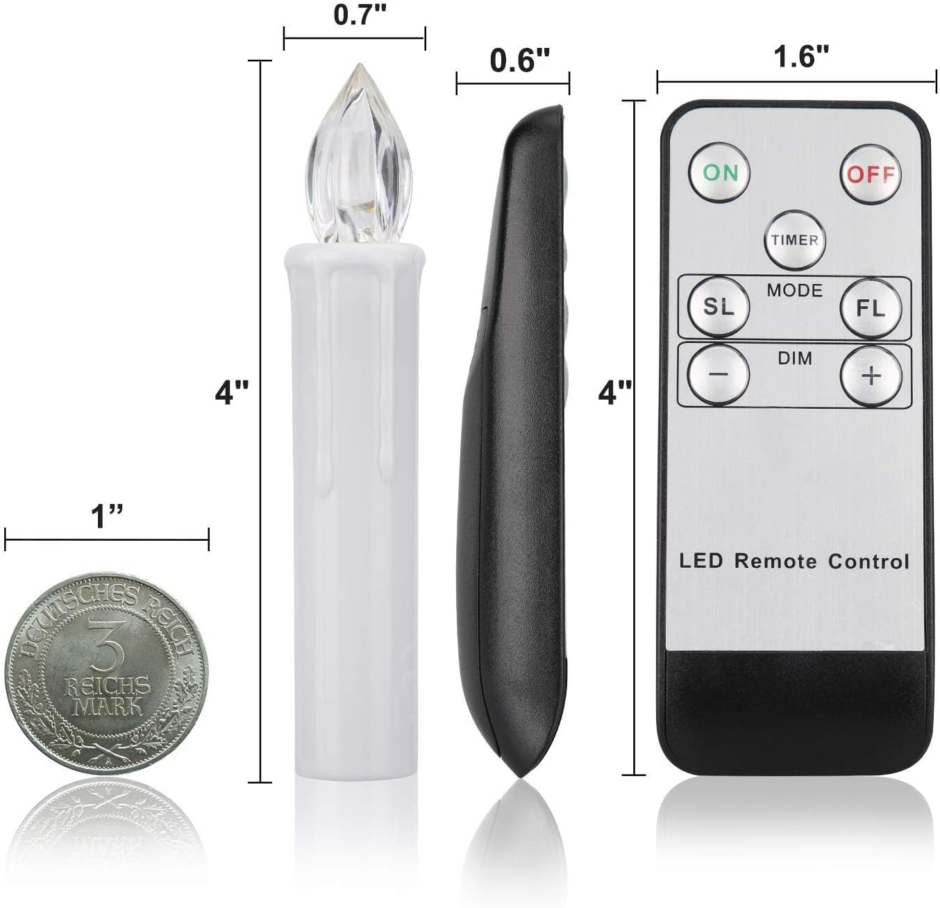 🎄 Christmas Tree Clip-On LED Candles | Timer & Waterproof