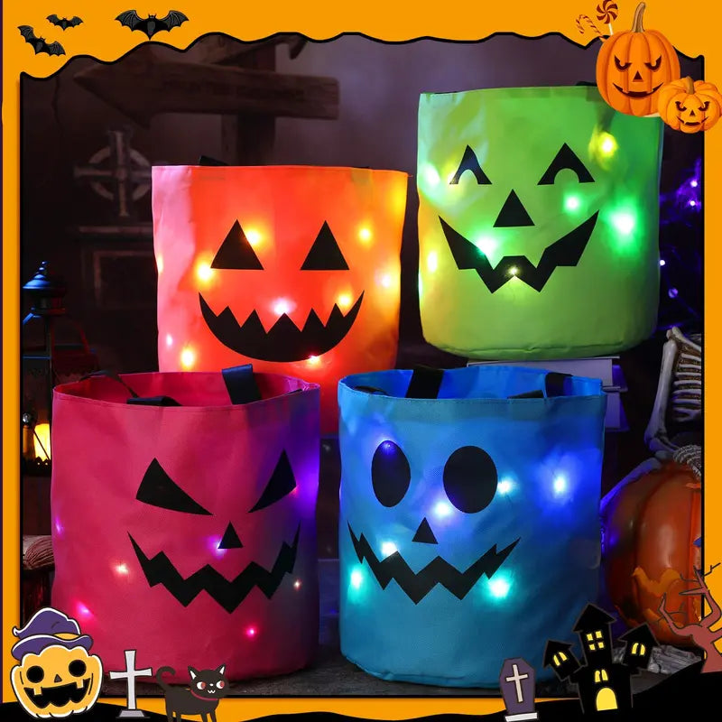 🎃 Halloween LED Candy Buckets | Reusable Trick-or-Treat Bags