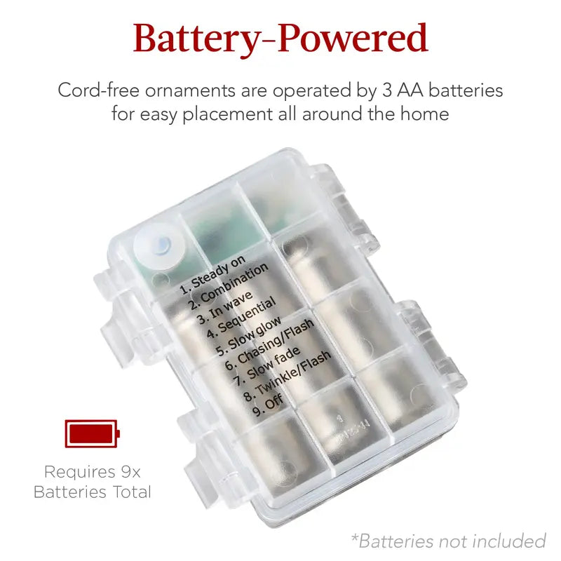 Hanging Pop-Up Outdoor Christmas Ornaments, LED Lights, 8 Light Functions