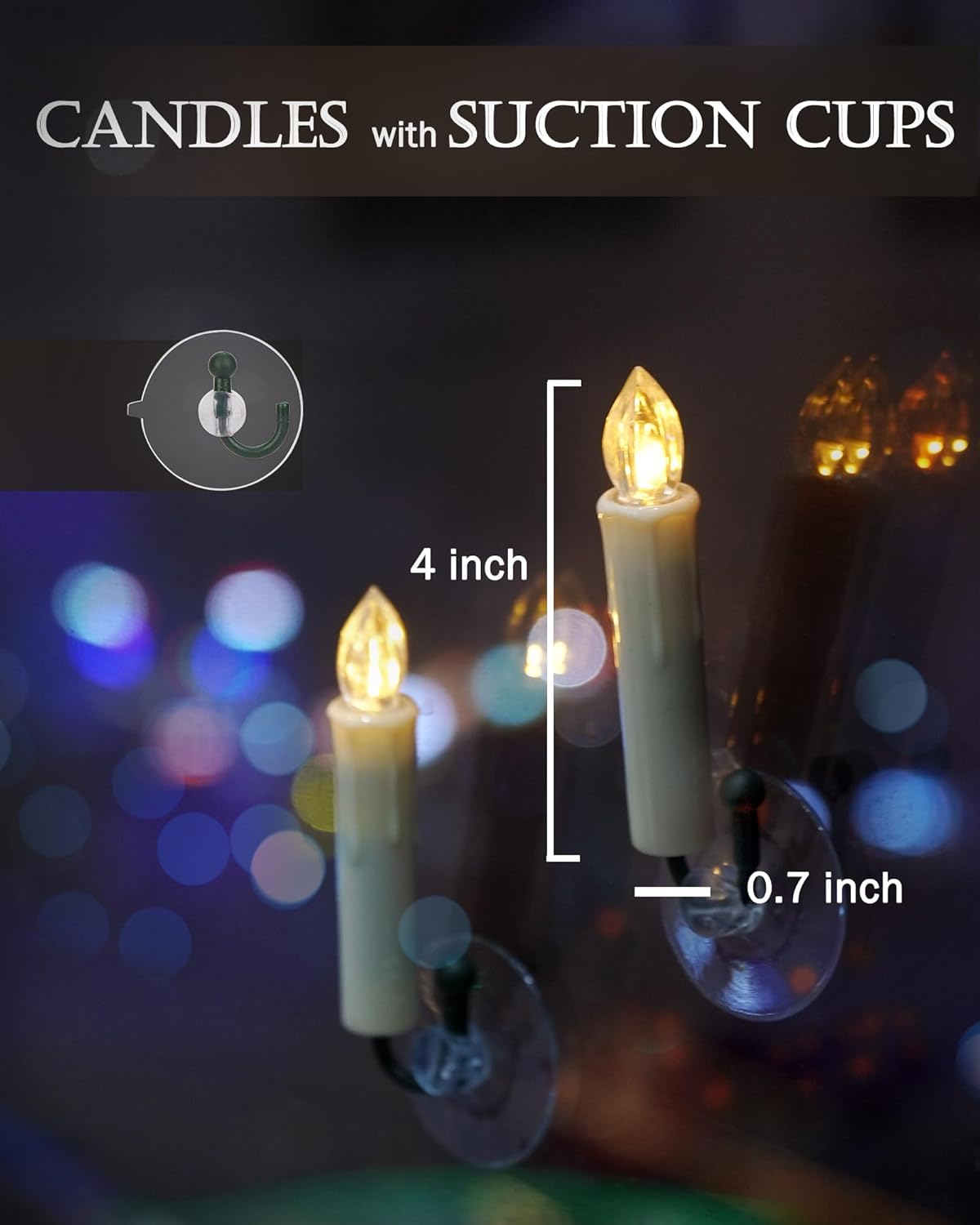 🎄 Christmas Tree Clip-On LED Candles | Timer & Waterproof