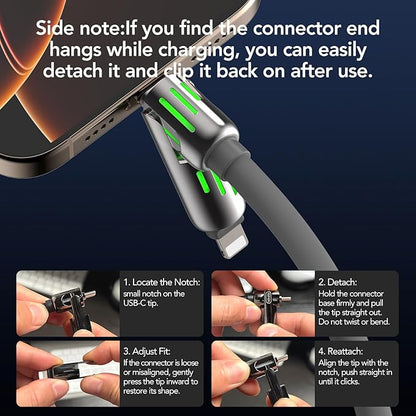 ✨ "4-in-1 Fast Charging Cable – 240W Universal USB Cord w/Case (6.6Ft)"