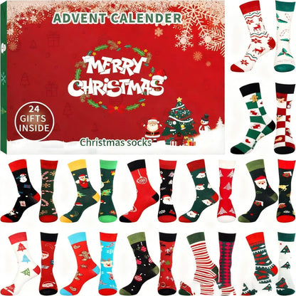 2025  Christmas Socks Advent Calendar - 24 Days of Festive Fun!