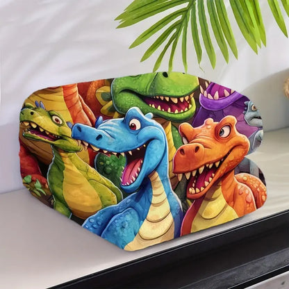 Dino-Mite Smiling Dinosaurs Soft Throw Blanket – Cozy, Lightweight & Perfect for Gifting!