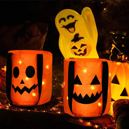 🎃 Halloween LED Candy Buckets | Reusable Trick-or-Treat Bags