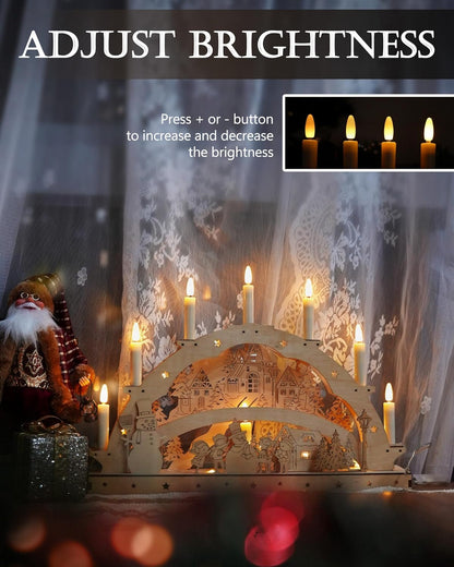 🎄 Christmas Tree Clip-On LED Candles | Timer & Waterproof