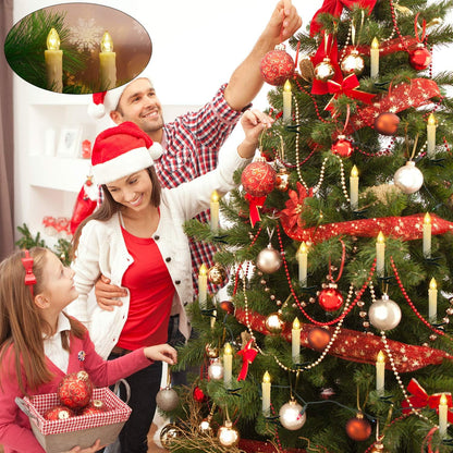 🎄 Christmas Tree Clip-On LED Candles | Timer & Waterproof