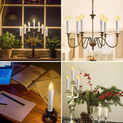 🎄 Christmas Tree Clip-On LED Candles | Timer & Waterproof