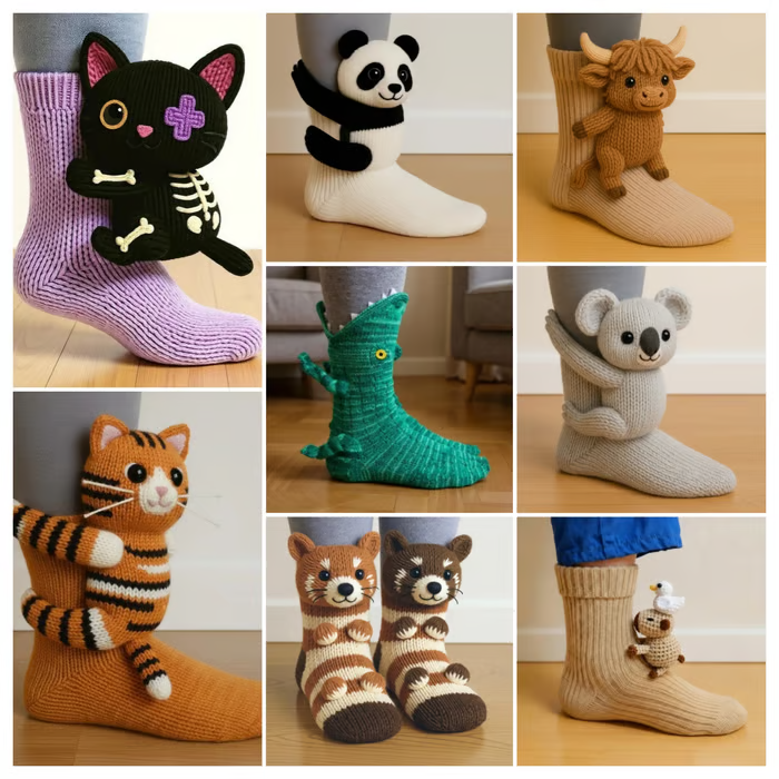 3D Knit Animal Socks🧦