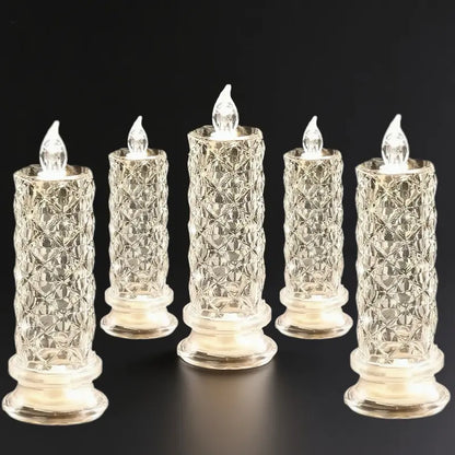 A set of 4 LED crystal candle lights ✨
