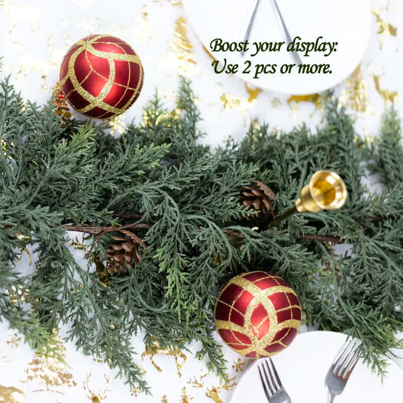 72" Artificial Cedar Garland with Pine Cones – Real Touch Greenery for Winter & Rustic Decor