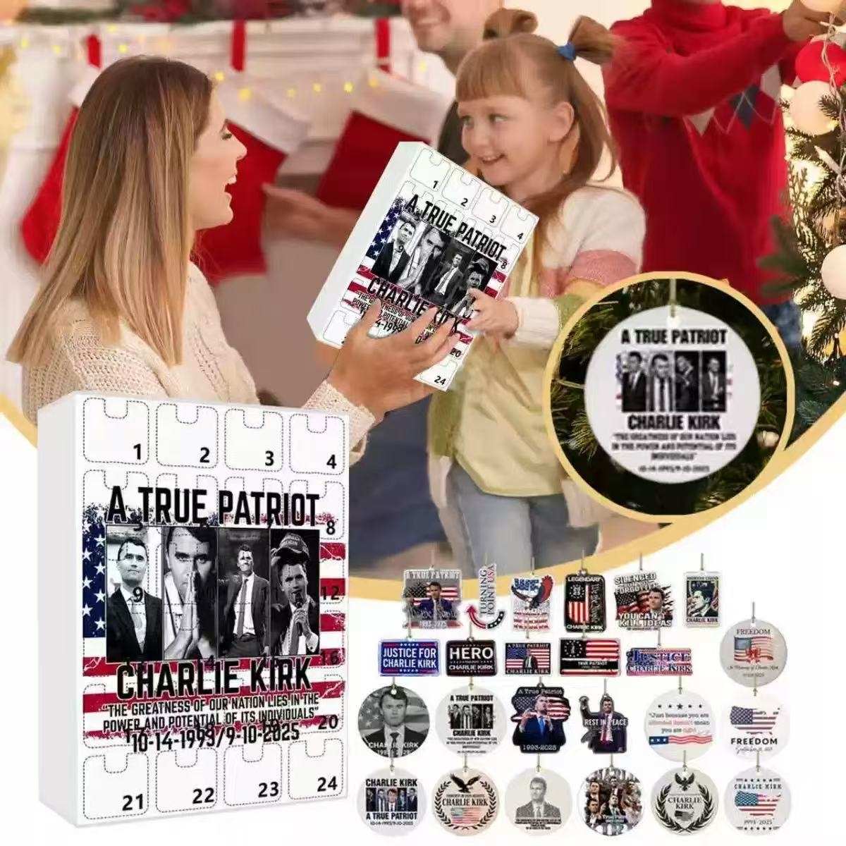 Charlie Kirk Advent Calendar: 24 Days of Surprise Mini Figures