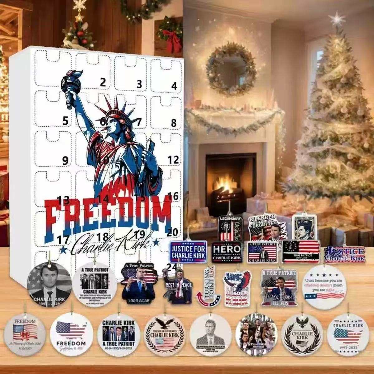 Charlie Kirk Advent Calendar: 24 Days of Surprise Mini Figures