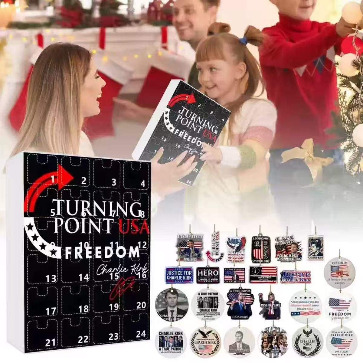 Charlie Kirk Advent Calendar: 24 Days of Surprise Mini Figures