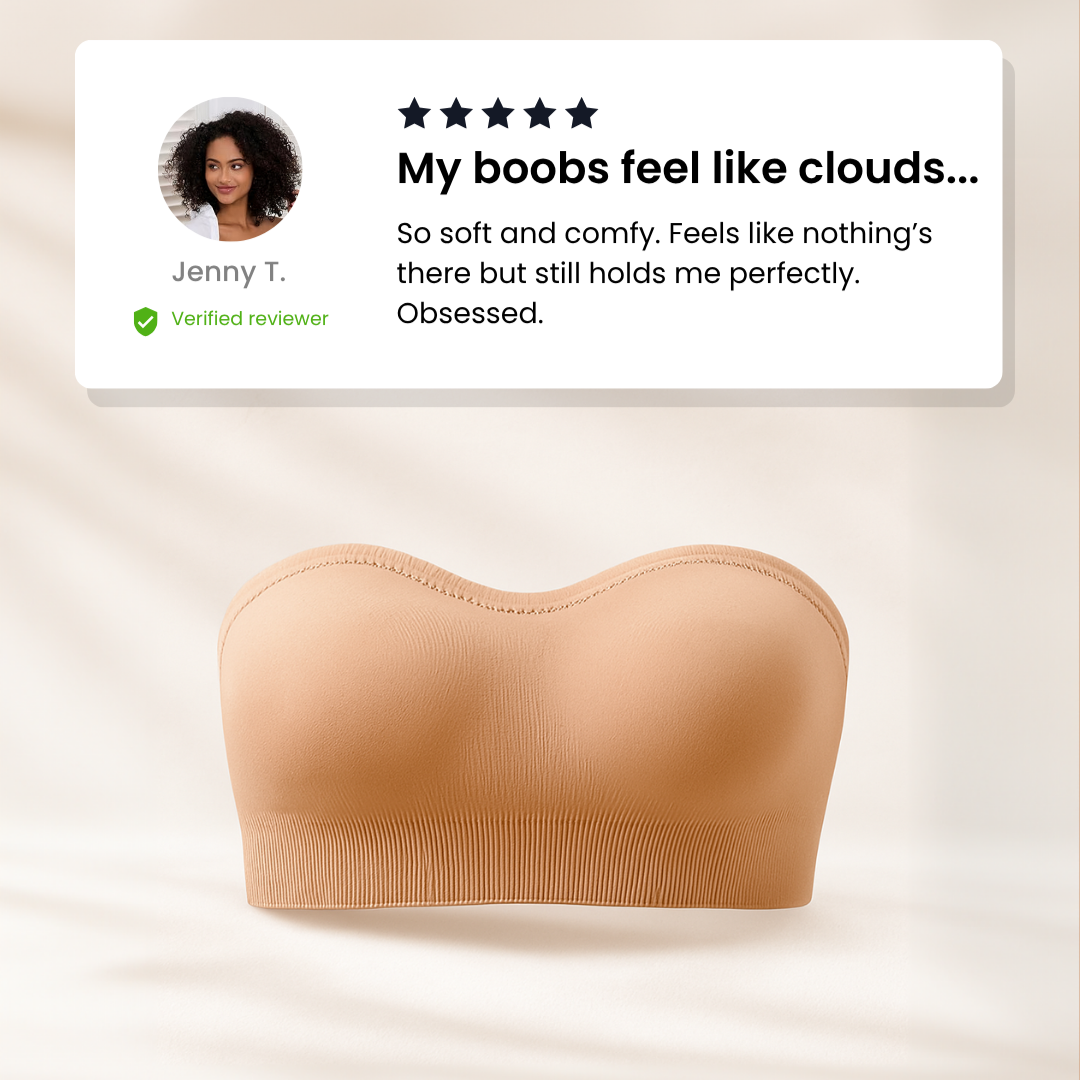 Non-Slip Bandeau Seamless Wireless Strapless Bra