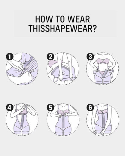 ⏳Limited-Time Offer🎉Extra Plus Size Shaper Bodysuit Tummy Control Shapewear With Bra