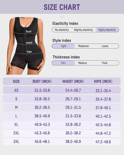 ⏳Limited-Time Offer🎉Extra Plus Size Shaper Bodysuit Tummy Control Shapewear With Bra