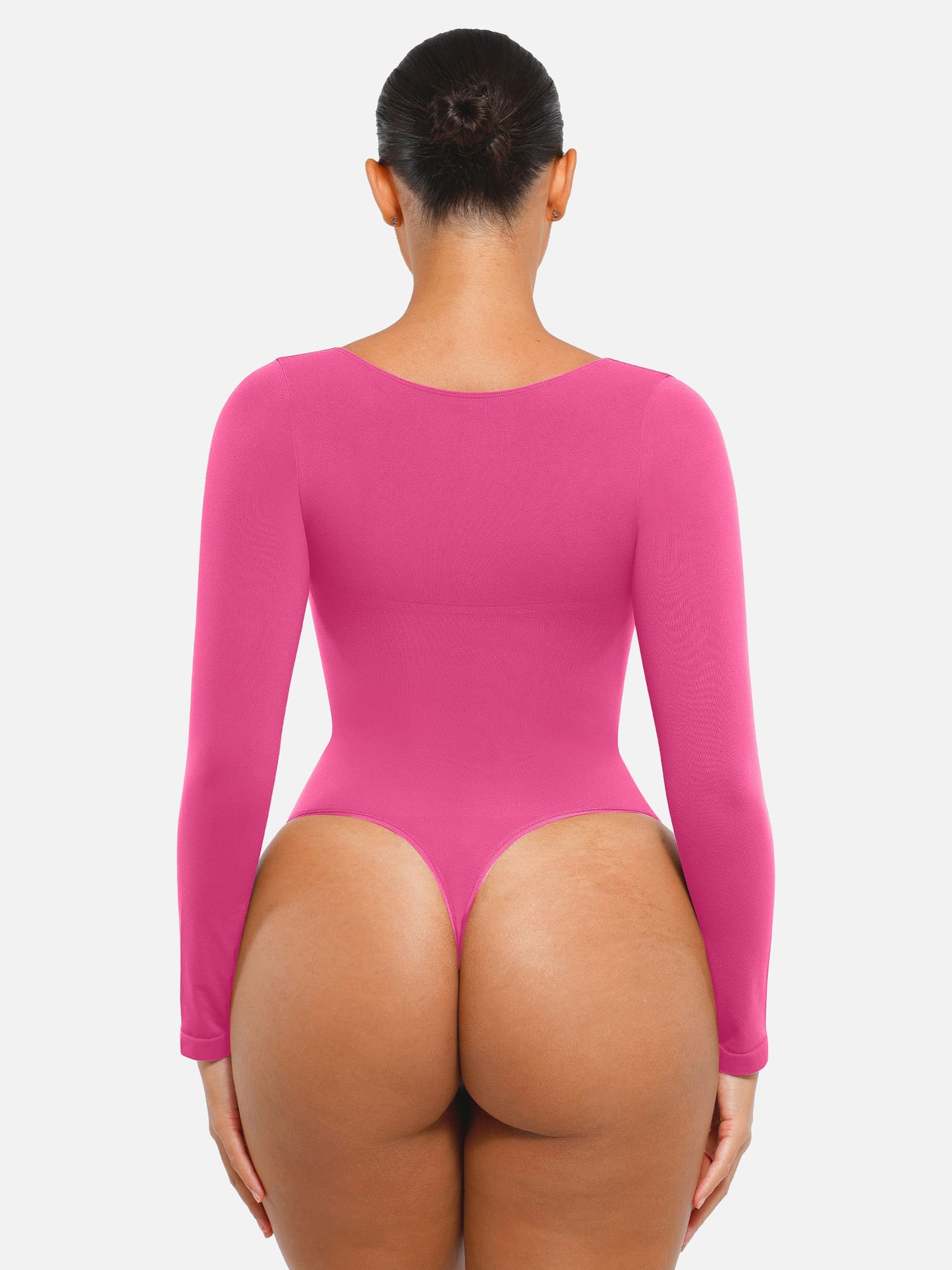 Seamless Long Sleeve Tummy Control Thong Bodysuit