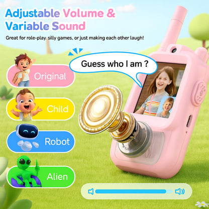 Kids'  Video Walkie-Talkie – 2-Pack HD Intercom for Playful, Secure Communication