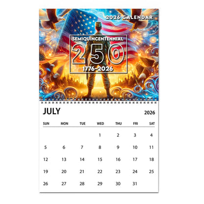 250 Years of America Calendar | 250 Years of Freedom Anniversary | Celebrate 250th Birthday of USA Gift