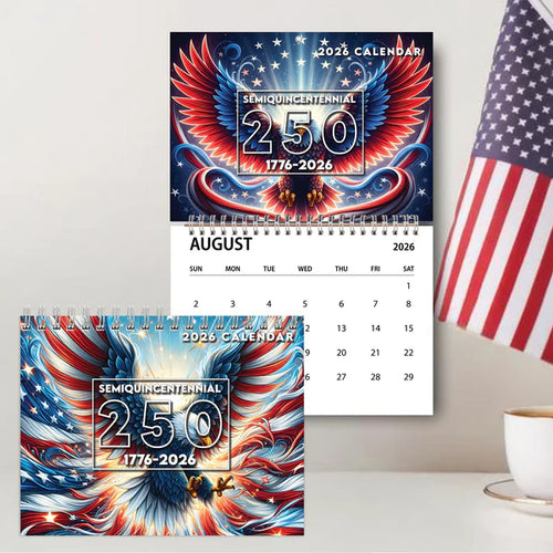 250 Years of America Calendar | 250 Years of Freedom Anniversary | Celebrate 250th Birthday of USA Gift
