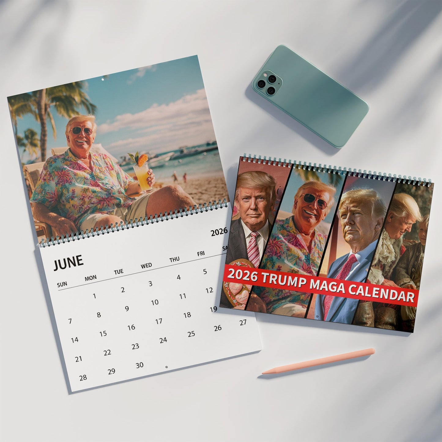 Trump Wall Calendar | MAGA Calendar | New Year 2026 Gifts | Gift For Trump Supporters 682683- GOP