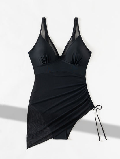 Core Sculpt Suit with Sheer Sarong