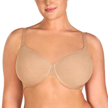 AirMesh Plus Size Full Coverage Mesh Lightly Padded Lined honeycomb-cup Adjustable Straps Underwire T-Shirt Bra