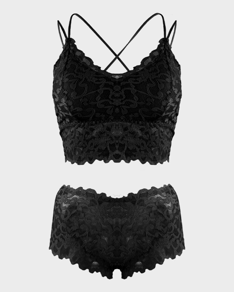 Romantic Lace Bralette & Panty Bundle (4 Sets)