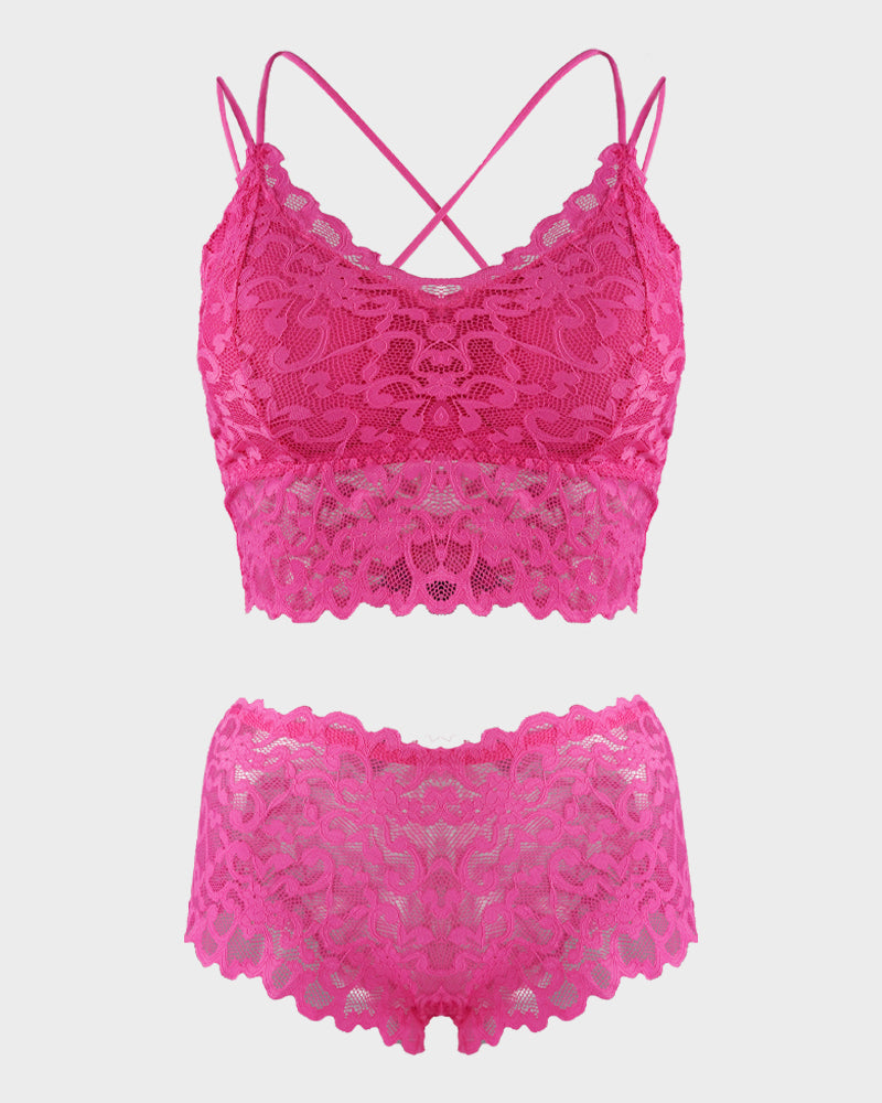 Romantic Lace Bralette & Panty Bundle (4 Sets)