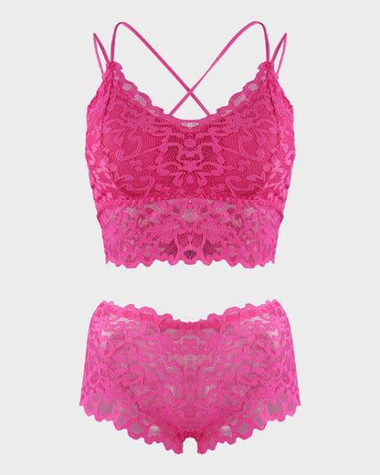 Romantic Lace Bralette & Panty Bundle (4 Sets)