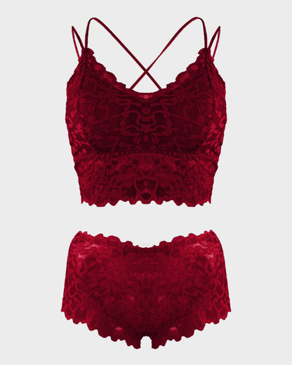 Romantic Lace Bralette & Panty Bundle (4 Sets)